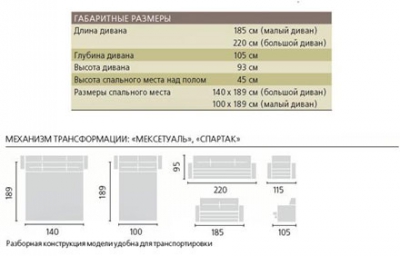 Диван «Ноктюрн» маленький